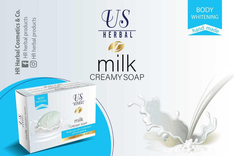 US Herbal Sandal, Milk, Rice Creamy Soap