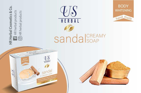 US Herbal Sandal, Milk, Rice Creamy Soap