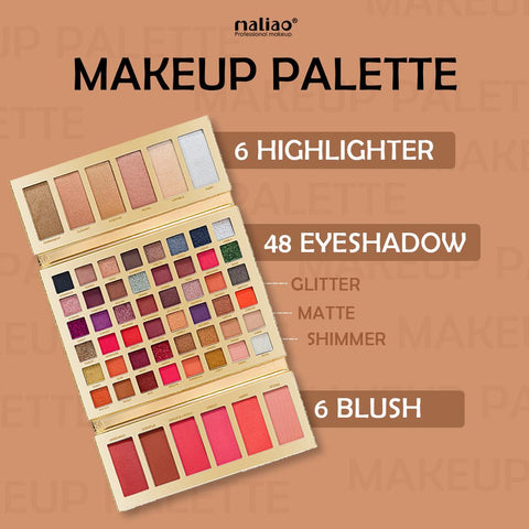 All-in-One Makeup Palette - Makeup Palette (Blush, Eyeshadow, Highlighter) - Maliao